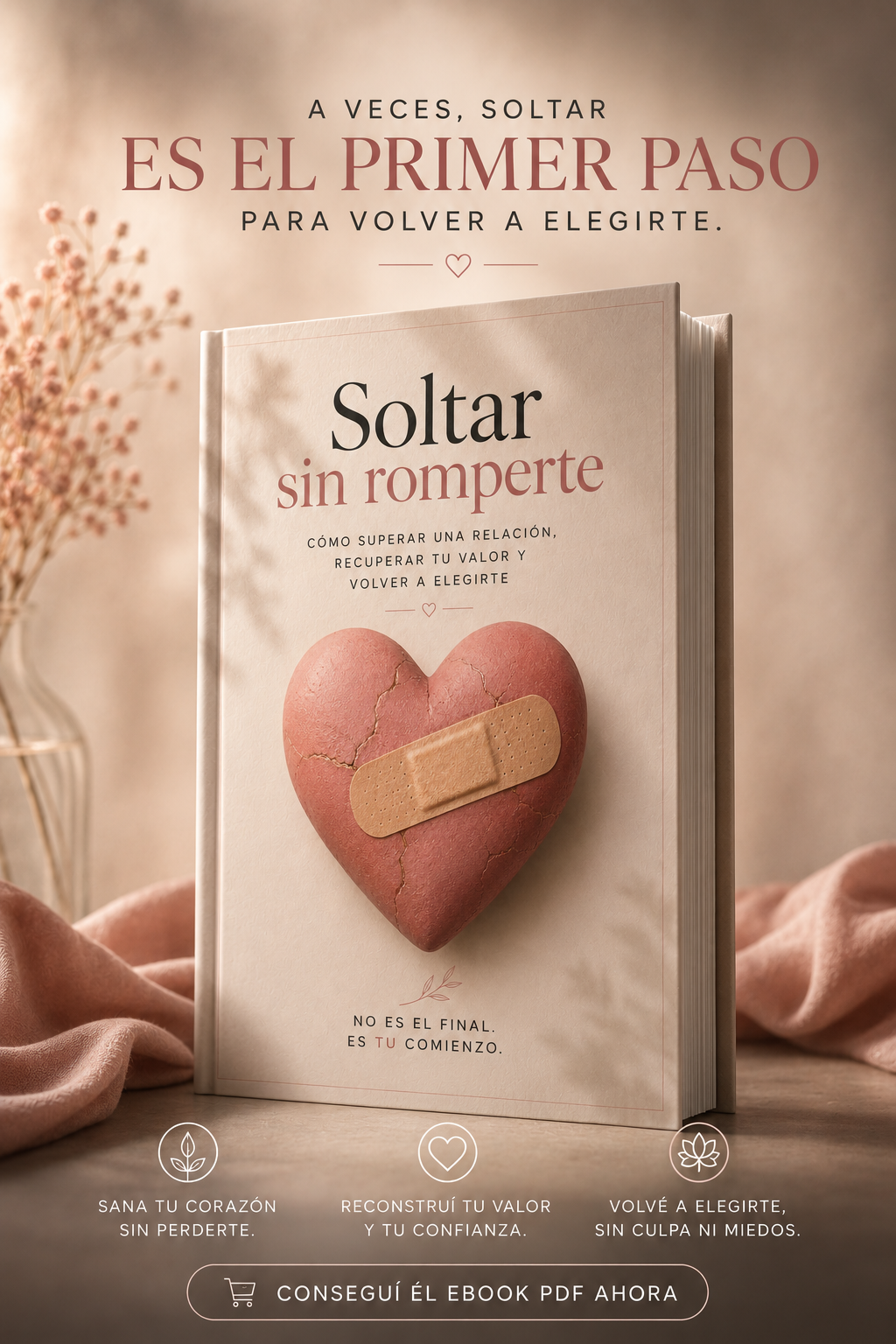 Ebook "Soltar Sin Romperte" Soltar es el primer paso para volver a elegirte.